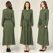 New Women Clothing Korean-Style Slim-Fit Long-Sleeved Lapel Long Coat