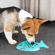 Fish Shape Silicone Bowl Dog Lick Mat Slow Feeding Food