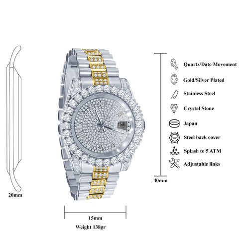 Forte Steel CZ Watch | 530301