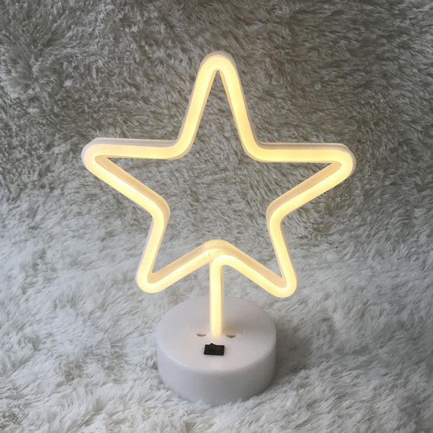 AMZER Neon LED Holiday Light with Holder, Warm Fairy Decorative Lamp