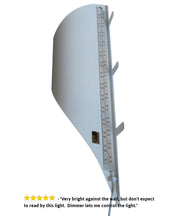 18"H Big Reveal LED Corner Light White Curved Metal