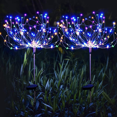 180 LED Solar Firework Lights Waterproof DIY Solar Garden Lamps 2Pcs