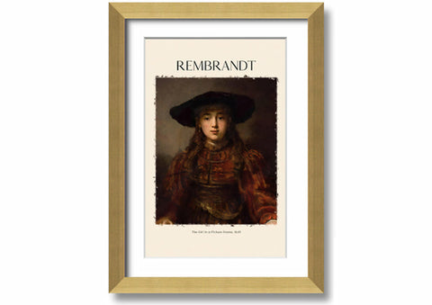 The Girl In A Picture Frame, 1641 By Rembrandt