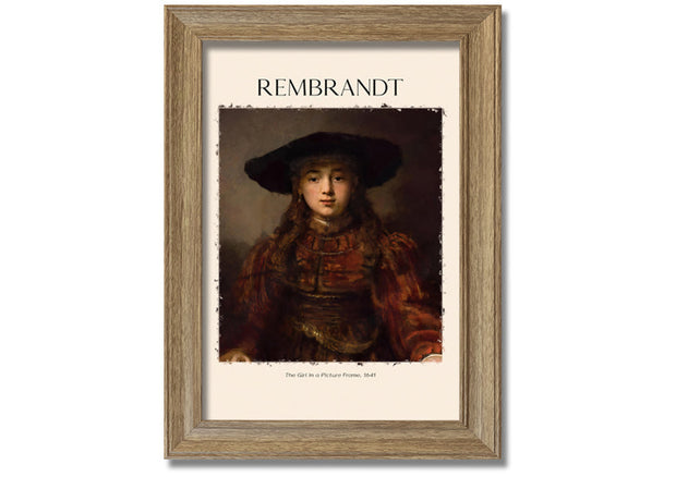 The Girl In A Picture Frame, 1641 By Rembrandt