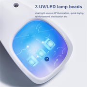 2 In 1 Mini Nail Eyelash Dryer 3 UV LED Lamp Timer Auto Sensor