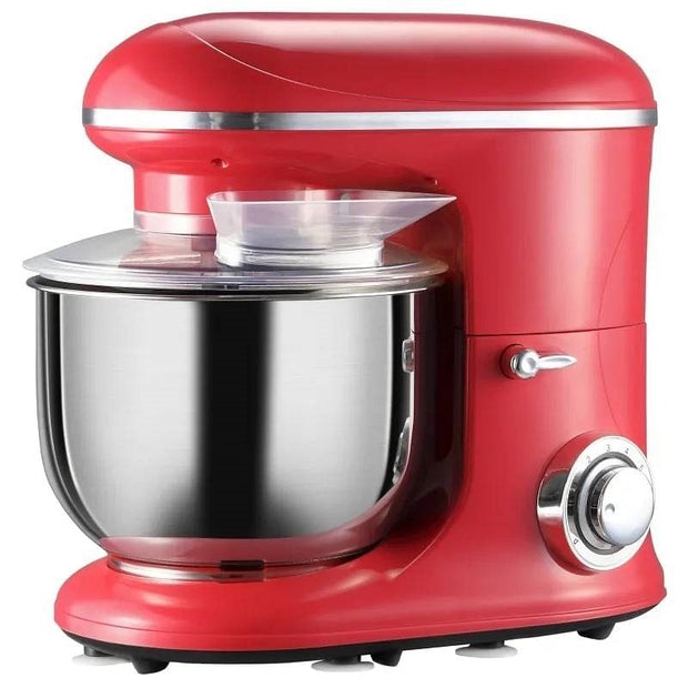 Red Stainless Steel Tilt 600W Electric Kitchen Food Dough Mixer w/ 6