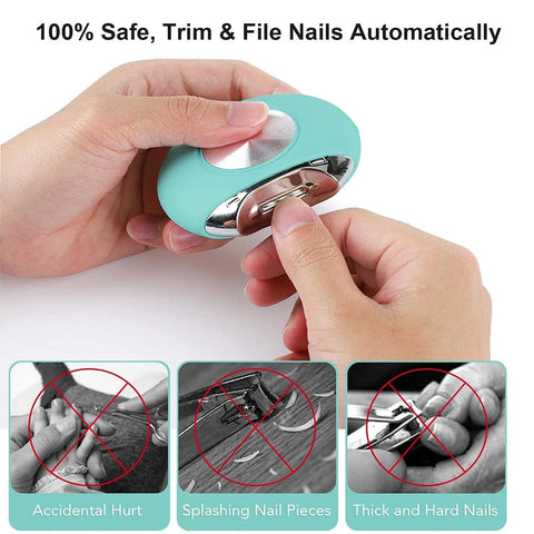 Electric Nail Clipper Trimmer Files Safe Automatic