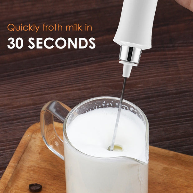 Milk Frother Electric Milk Foamer Coffee Mixer Blender USB Rechargable