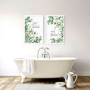 Framed picture for bathroom | Set of 2 wall art prints