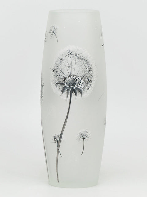 Handpainted Glass Vase for Flowers | Gentle Art Glass Oval Vase | Inte