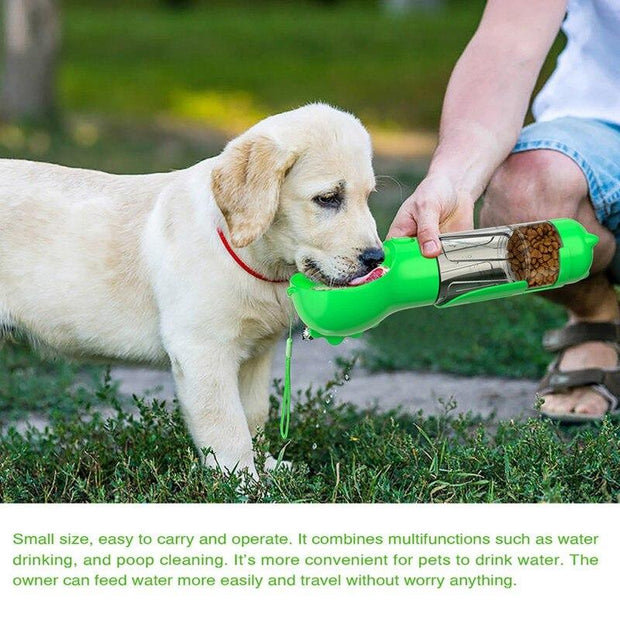 Portable Pet Dog Water Bottle Feeder Bowl Water Food Bottle Pets