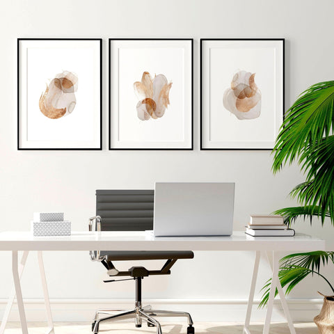 Office wall picture | set of 3 framed wall art