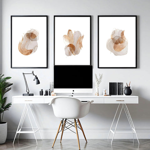 Office wall picture | set of 3 framed wall art